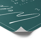 Affiche de bienvenue Mariage minimale Emerald Gree (Coin)