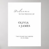 Affiche de bienvenue Mariage minimaliste (Devant)