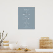 Affiche de bienvenue Mariage minimaliste Dusty (Cuisine)