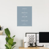 Affiche de bienvenue Mariage minimaliste Dusty (Bureau à domicile)