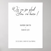 Affiche de bienvenue Mariage minimaliste moderne (Devant)