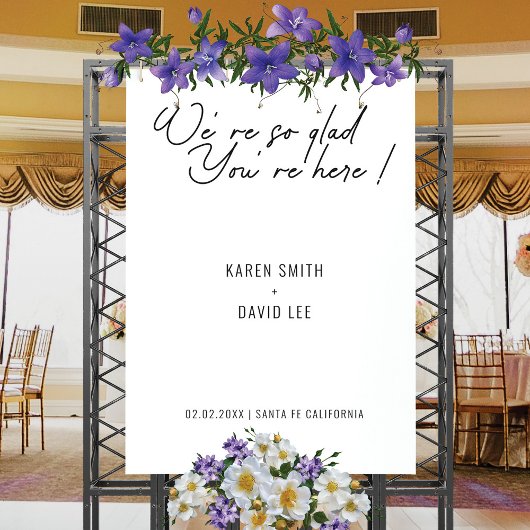 Affiche de bienvenue Mariage minimaliste moderne