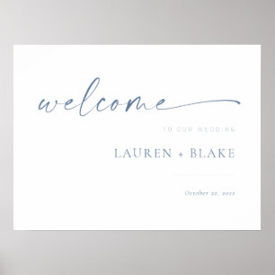 Affiche de bienvenue Mariage minimaliste moderne  