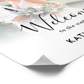 Affiche de bienvenue Mariage minimaliste simple et (Coin)