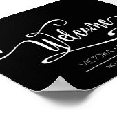 Affiche de bienvenue Mariage moderne (Coin)