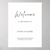 Affiche de bienvenue Mariage moderne (Devant)