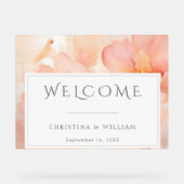 Affiche de bienvenue Mariage moderne Blush Rose (Recto)