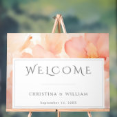 Affiche de bienvenue Mariage moderne Blush Rose (Neutre)