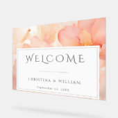 Affiche de bienvenue Mariage moderne Blush Rose (Angle)