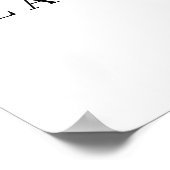 Affiche de bienvenue Mariage moderne Elegant noir (Coin)