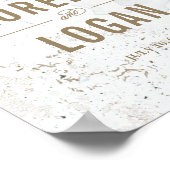 Affiche de bienvenue Mariage moderne en marbre | N (Coin)