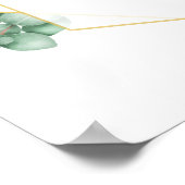 Affiche de bienvenue MARIAGE moderne Eucalyptus La (Coin)