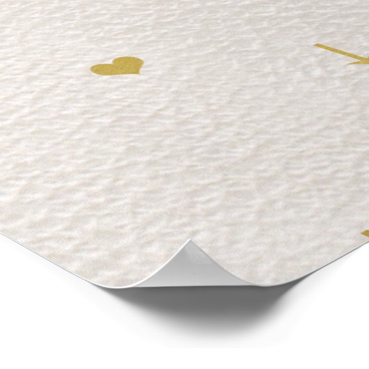 Affiche de bienvenue Mariage moderne QR Code Gold  (Coin)