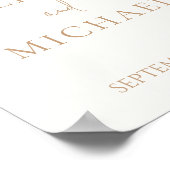 Affiche de bienvenue Mariage moderne simple ivoire (Coin)