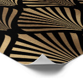 Affiche de bienvenue Mariage noir or glamour (Coin)