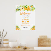 Affiche de bienvenue Mariage Oranges Citrus (Cuisine)