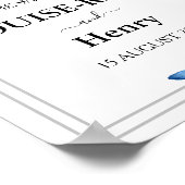 Affiche de bienvenue mariage - Papillons gris rose (Coin)