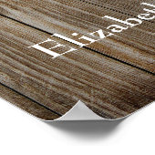 Affiche de bienvenue Mariage patiné en bois et lum (Coin)