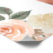 Affiche de bienvenue Mariage Peach Floral Anand Ka (Coin)