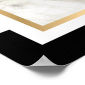 Affiche de bienvenue Mariage photo Black White Gol (Coin)