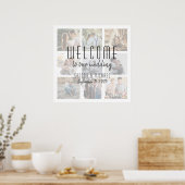 Affiche de bienvenue Mariage Photo Collage (Cuisine)