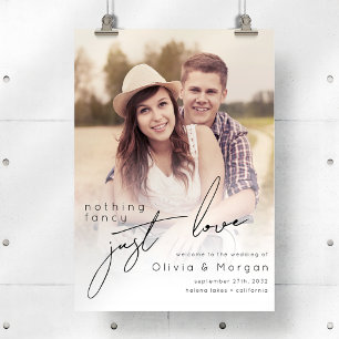 Affiche de bienvenue Mariage photo de script moder