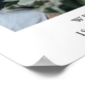 Affiche de bienvenue Mariage photo minimale simple (Coin)