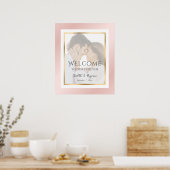 Affiche de bienvenue Mariage photo moderne Blush P (Cuisine)