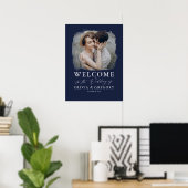 Affiche de bienvenue Mariage photo - Navy Blue (Bureau à domicile)