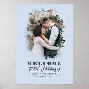 Affiche de bienvenue Mariage photo romantique