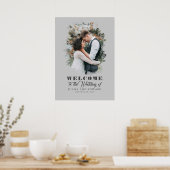 Affiche de bienvenue Mariage photo romantique (Cuisine)