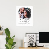 Affiche de bienvenue Mariage photo romantique (Bureau à domicile)