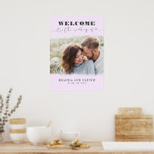 Affiche de bienvenue Mariage photo romantique mign (Cuisine)
