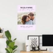 Affiche de bienvenue Mariage photo romantique mign (Bureau à domicile)