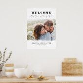 Affiche de bienvenue Mariage photo romantique mign (Cuisine)