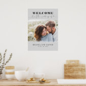Affiche de bienvenue Mariage photo romantique mign (Cuisine)