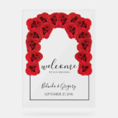 Affiche de bienvenue Mariage Red Roses (Recto)