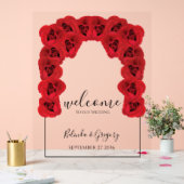 Affiche de bienvenue Mariage Red Roses (Mariage)