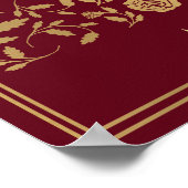 Affiche de bienvenue Mariage Red Royal Medieval Go (Coin)