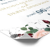 Affiche de bienvenue Mariage romantique (Coin)