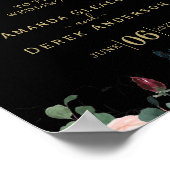 Affiche de bienvenue Mariage romantique (Coin)