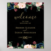 Affiche de bienvenue Mariage romantique (Devant)