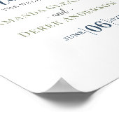 Affiche de bienvenue Mariage romantique (Coin)