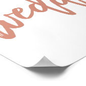 Affiche de bienvenue Mariage Rose par lettres à ma (Coin)