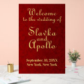 Affiche de bienvenue Mariage Royal Velvet personna (Mariage)