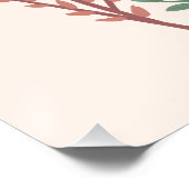 Affiche de bienvenue Mariage Rustic Boho Fleur sau (Coin)