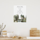 Affiche de bienvenue Mariage Rustic Watercolor Lak (Cuisine)