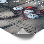 Affiche de bienvenue Mariage Rustic Winter Holiday (Coin)