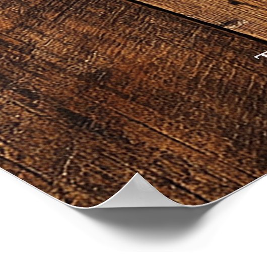 Affiche de bienvenue Mariage Rustic Wood String (Coin)