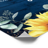 Affiche de bienvenue Mariage rustique des tourneso (Coin)